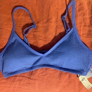 Aerie blue bathing suit top large. NWT